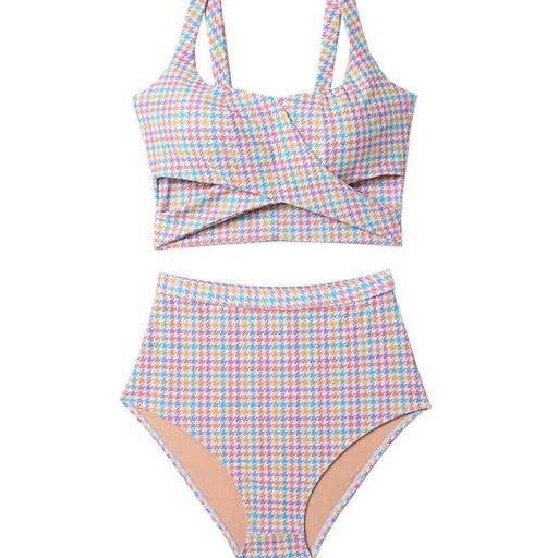 水着 ビキニ レディース セパレート 夏 三角 ハイウエスト 体型カバー 胸パッド バストアップ 伸縮性 プール ビーチ リゾート カラフル 千鳥格子 水着 ビキニ レディース セパレート 夏 三角 ハイウエスト 体型カバー 胸パッド バストアップ 伸縮性 プール ビーチ リゾート カラフル 千鳥格子