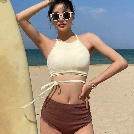 ビキニ レディース 水着 夏 韓国 ビーチ プール 海辺 体型カバー 上下セット ハイウエスト クロスバックオープン 大人 シンプル おしゃれ ビキニ レディース 水着 夏 韓国 ビーチ プール 海辺 体型カバー 上下セット ハイウエスト クロスバックオープン 大人 シンプル おしゃれ