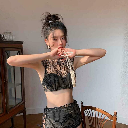 ビキニ レディース 黒 レース 体型カバー 小胸 パンツ 水着 セパレート 上下セット 海 プール セクシー 温泉 繊細 おしゃれ 透け感 ビキニ レディース 黒 レース 体型カバー 小胸 パンツ 水着 セパレート 上下セット 海 プール セクシー 温泉 繊細 おしゃれ 透け感