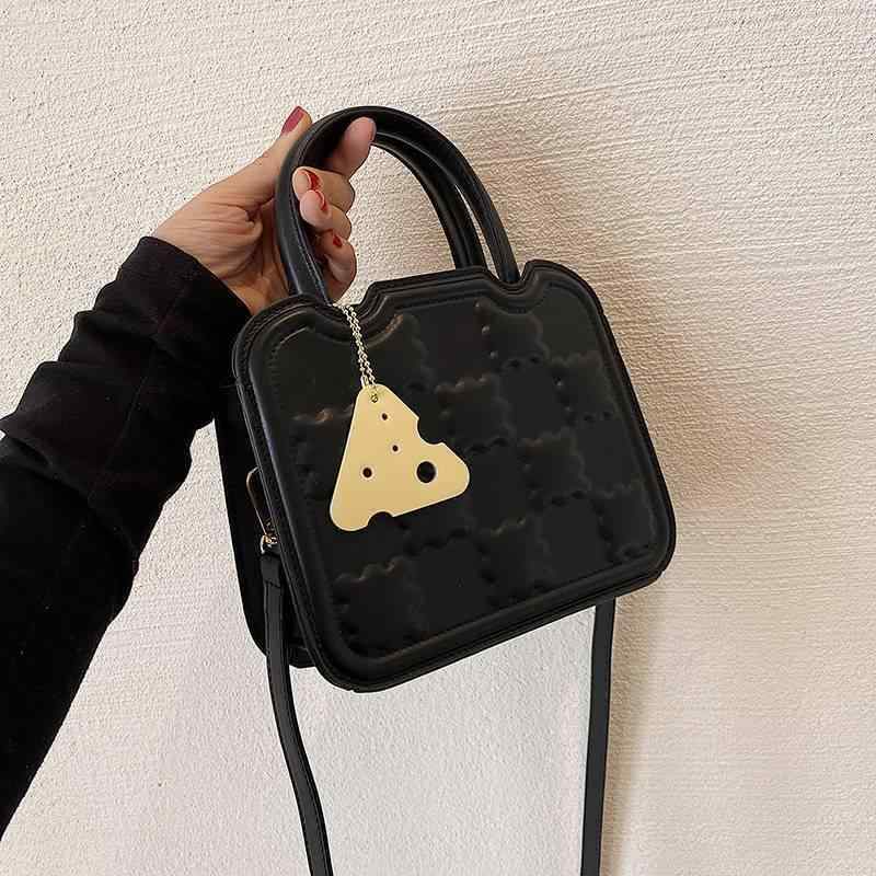 ミニバッグ レディース ビスケット PU 鞄 カバン 韓国 手持ち クロスボディ コンパクト 斜めがけ 2way ..