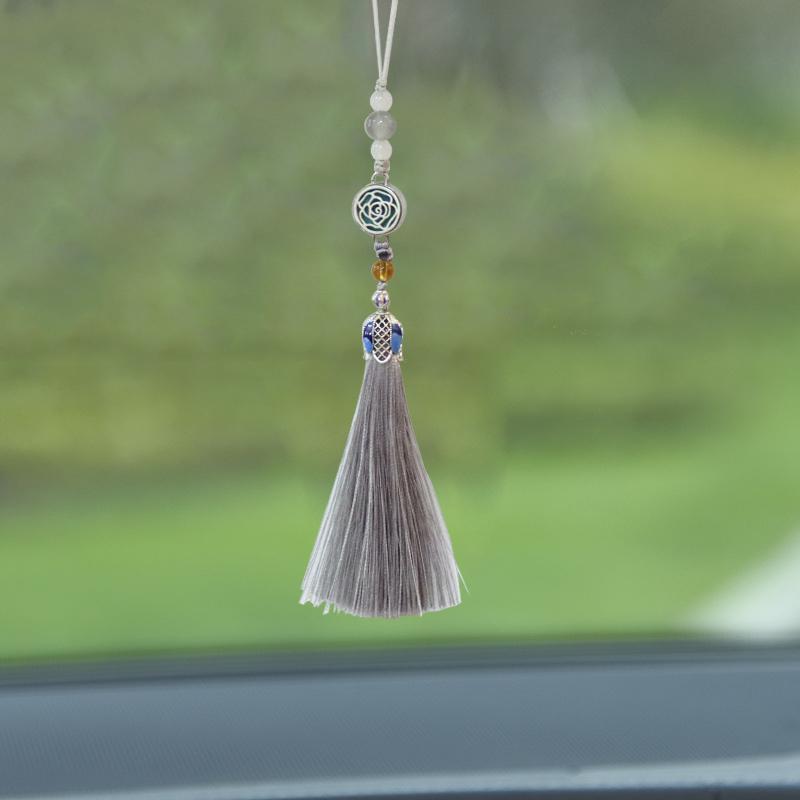 タッセル チャーム おしゃれ フリンジ 15mm アロマセラピー バックル ポータブル ロング ディフューザ..