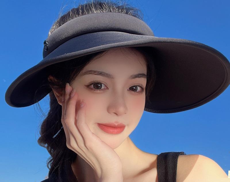 サンバイザー レディース UVカット スポーツ つば広 屋外 レジャー 帽子 夏 サイクリング カバー ブラック ベージュ ブルー 調節可能 通気性