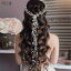 ウェディング ヘッドドレス ヘアアクセサリー 結婚式 レディース 編み込み ハーフアップ ロング パール..