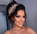 ウェディング ヘッドドレス ヘアアクセサリー 結婚式 花 バロック コーム 豪華 ピンク パープル エレガント おしゃれ 撮影 衣装 きらきら ブライダル