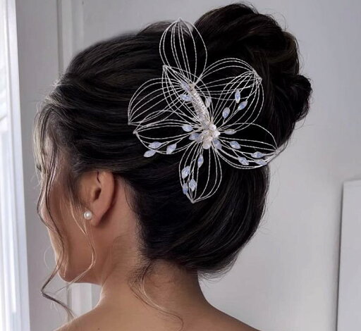 ウェディング ヘッドドレス 花 和装 ヘアコーム 可愛い 痛くない ビジュー ラインストーン お団子 グッズ ブライダル 髪飾り 披露宴 シルバー ゴールド ウェディング ヘッドドレス 花 和装 ヘアコーム 可愛い 痛くない ビジュー ラインストーン お団子 グッズ ブライダル 髪飾り 披露宴 シルバー ゴールド