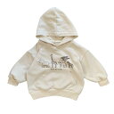 子供服 男の子 パーカー 春秋 女の子 トップス キッズ フード スウェット プルオーバー ラグラン 長袖 ポケット 綿 ベージュ 赤 アニマル レジャー アウトドア