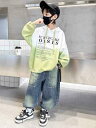 子供服 男の子 パーカー 春秋 スウェット 長袖 フード 付き トップス 小学生 ブラウン グリーン カジュアル ストリート プルオーバー おしゃれ