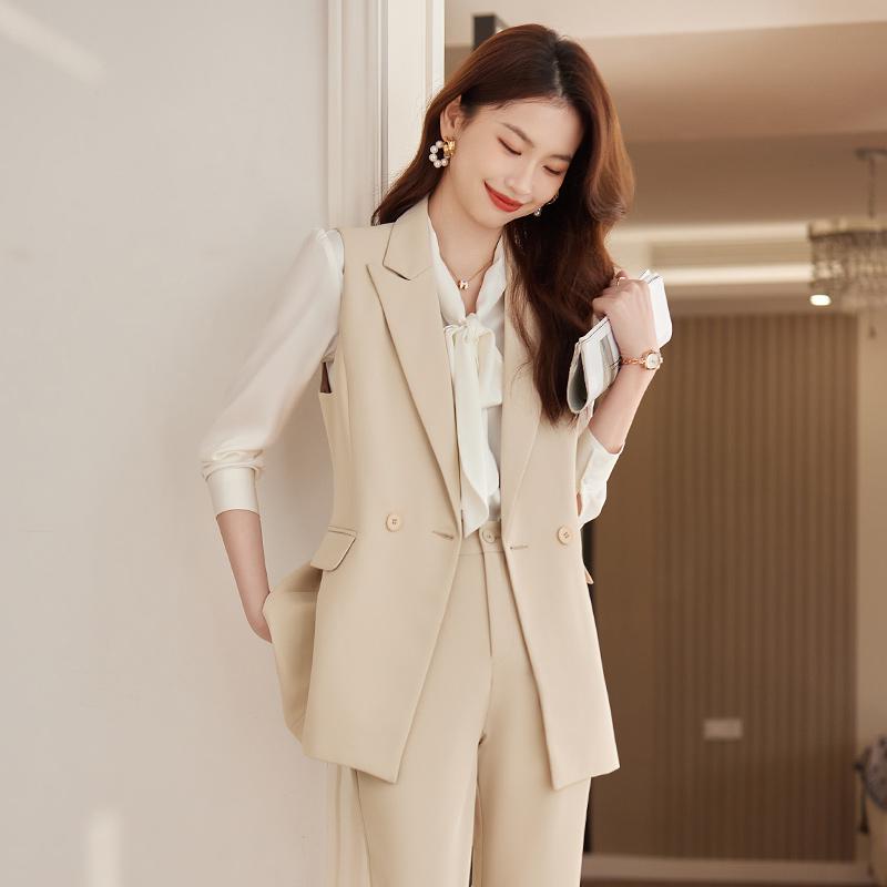 レディース スーツ ビジネス カジュアル フォーマル きれいめ 二次会 参観日 大人 婦人服 ベスト パンツ 通勤着 スタイリッシュ 春秋