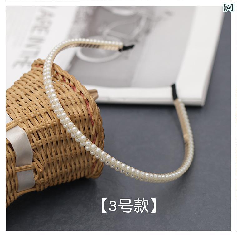 ヘアアクセサリー カチューシャ レディース 細め 華奢 清楚 韓国 エレガント ヘアバンド まとめ髪 アクセサリー パーティー 二次会 お呼ばれ おしゃれ パールビーズ