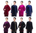 太極拳 服 レディース ヨガ 瞑想 運動 拳法 表演服 おしゃれ 動きやすい暖かい 練習着 メンズ 長袖 秋冬 厚手 紫 黒 赤 上下セット パンツ 大きいサイ...