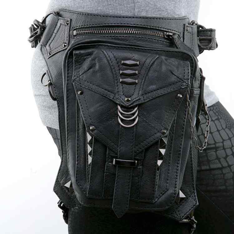 スチームパンク レッグバッグ ロック ウエスト バッグ メンズ レディース シングル ショルダー メッセンジャーバッグ オートバイ バッグ
