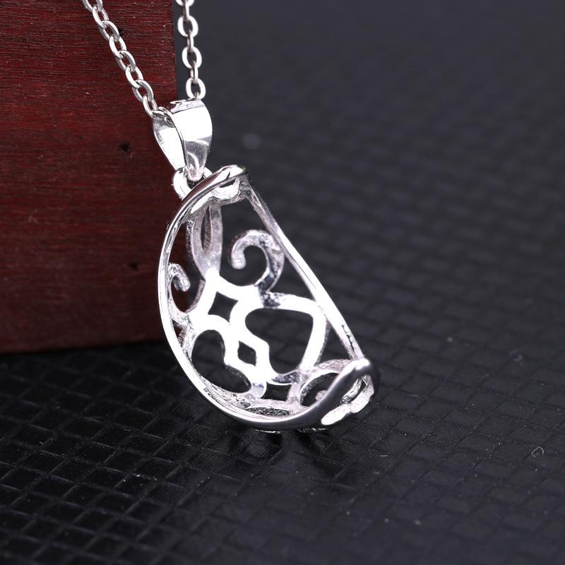 ペンダント 空枠 ペンダント ペンダント 925 スターリング シルバー ペンダントトップのみ 石なし 枠のみ DIY 球体型