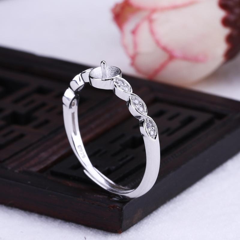 指輪 空枠 s 925 スターリング シルバー プラチナ メッキ diy リング 空 7 mm 8 mm 9 mm ビーズ