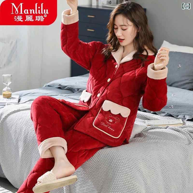 パジャマ レディース ベルベット キルティング 冬 厚手 フランネル コットンジャケット フード付き ホームウェア ルームウエア 部屋着 上下セット ゆったり