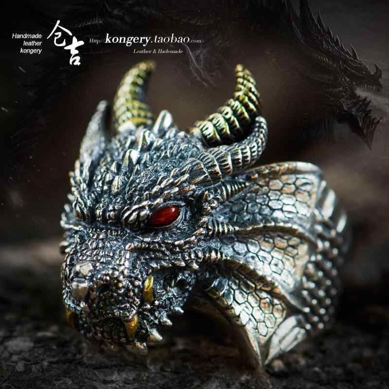 楽天モズラボ指輪 リング かっこいい リング シルバー 彫刻 ドラゴン レトロ メンズ ギフト シルバージュエリー リング アクセサリー