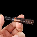 ハイエンド ブライヤーウッド 1cm 小型 シガー ホルダー 無垢材 メンズ ポータブル シガー 活性炭フィルターエレメント 石楠木製
