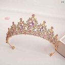 子供用 女の子 アクセサリー ヘアアクセサリー クラウン 王冠 ティアラ プリンセス ピンク 誕生日 装飾 フェアリー パフォーマンス イヤリング セット