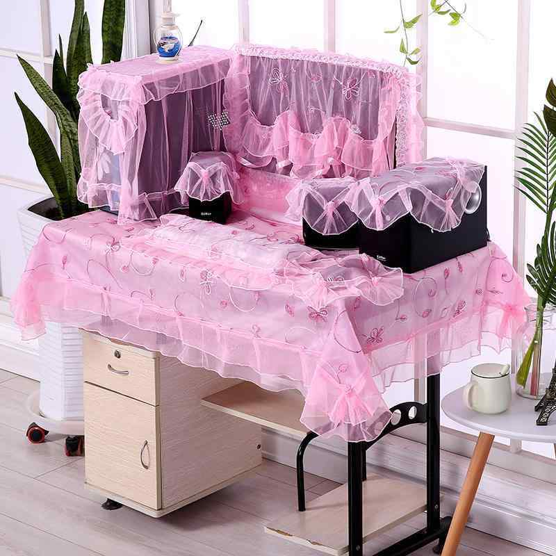 パソコン カバー デスクトップカバー コンピューターカバー 液晶 装飾 ダストカバー プリンターカバー おしゃれ かわいい レース