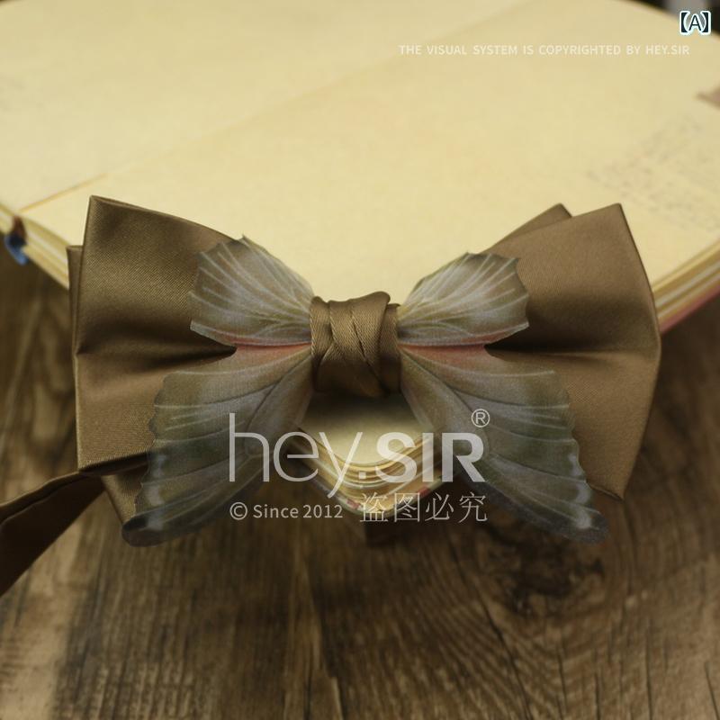 Rakuten - 蝶ネクタイ ボウタイ おしゃれ ソリッドカラー メンズ 韓国 ビジネス カジュアル レディース オフホワイト ブラック