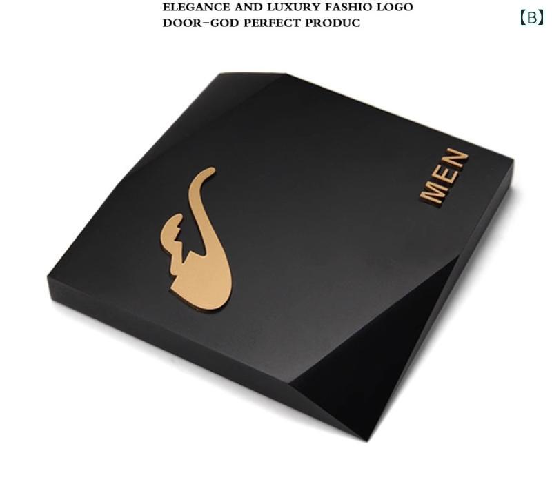 サイン プレート トイレ 男 女 ドア 入口 看板 目印 標識 公衆 バスルーム ホテル ステッカー ウォール おしゃれ 黒 シンプル 穴開け不要 簡単 壁 アクリル ペア セット