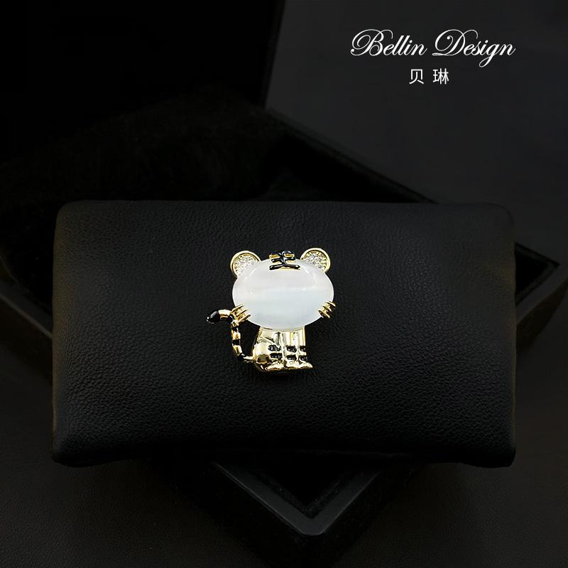 ブローチ 精巧 小さい 虎 かわいい レディース スーツ アクセサリー ハイエンド ピン ジュエリー