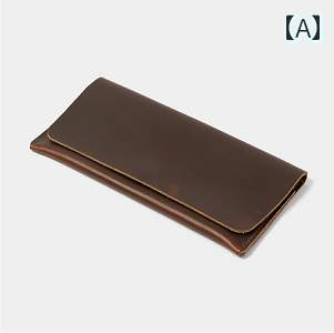 財布 ロング レザー ウォレット 長財布 カジュアル バッグ レディース 薄型 クラッチバッグ メンズ 小さめ シンプル レトロ 個性(4)