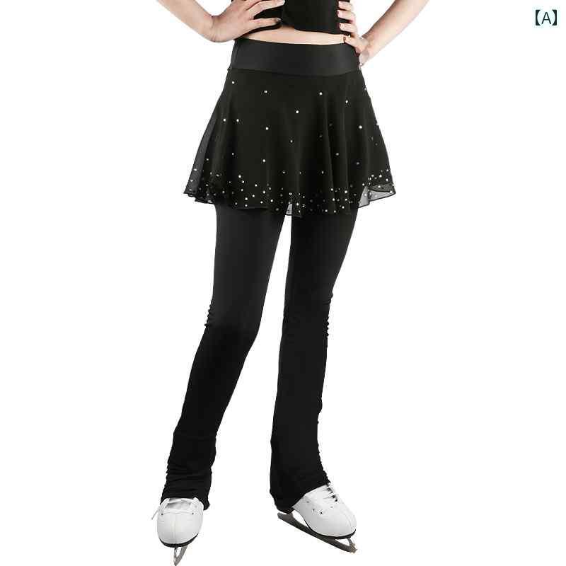 モズラボのフィギュアスケート トレーニング 子供用 女の子用 スケートトレーニング パンツ スカート 女の子 取り外し可能 ヒップ保護 落下防止｜アングル2