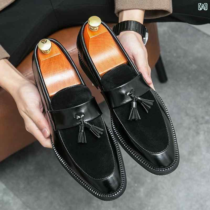 メンズ カジュアル ビジネス オフィス 紳士 レザーシューズ 革靴 パーティ マルチシーン ブリティッシュ スタイリッシュ ローファー