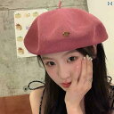 ピンク ベレー 帽 レディース 夏 韓国 薄型 通気性 画家 帽子 レジャー シンプル かわいい おしゃれ