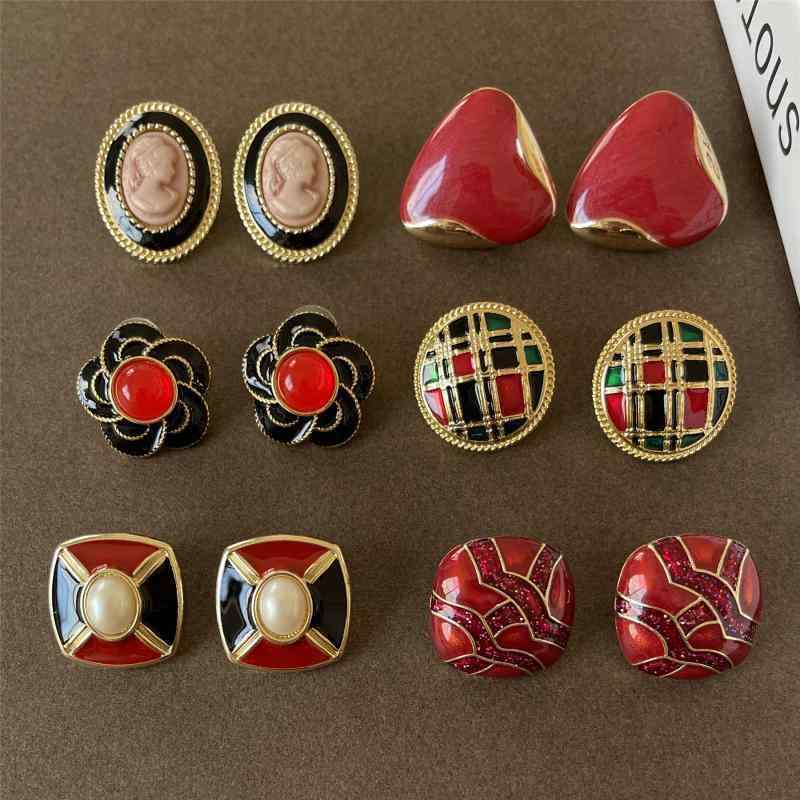 アクセサリー ピアス イヤリング レディース おしゃれ かわいい 西洋 アンティーク エナメル レトロ クラシック 華やか