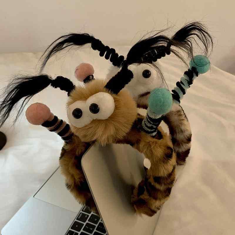 ヘアアクセサリー 醜くて かわいい 大きい目 編組 ヘッドバンド レディース ヒョウ柄 おもしろ ヘアピン ヘア アクセサリー