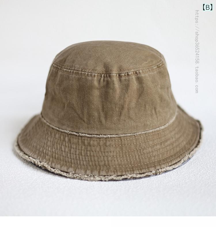 釣り帽子 デニム 生エッジ ダメージ加工 フィッシャーマンハット レディース 語 韓...