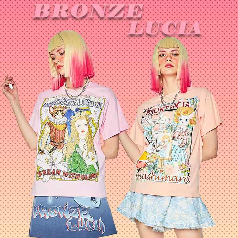 tシャツ レディース 半袖 猫 カジュアル おしゃれ 夏 トップス 黒 白 青 ラウンドネック ゆったり プリント かわいい