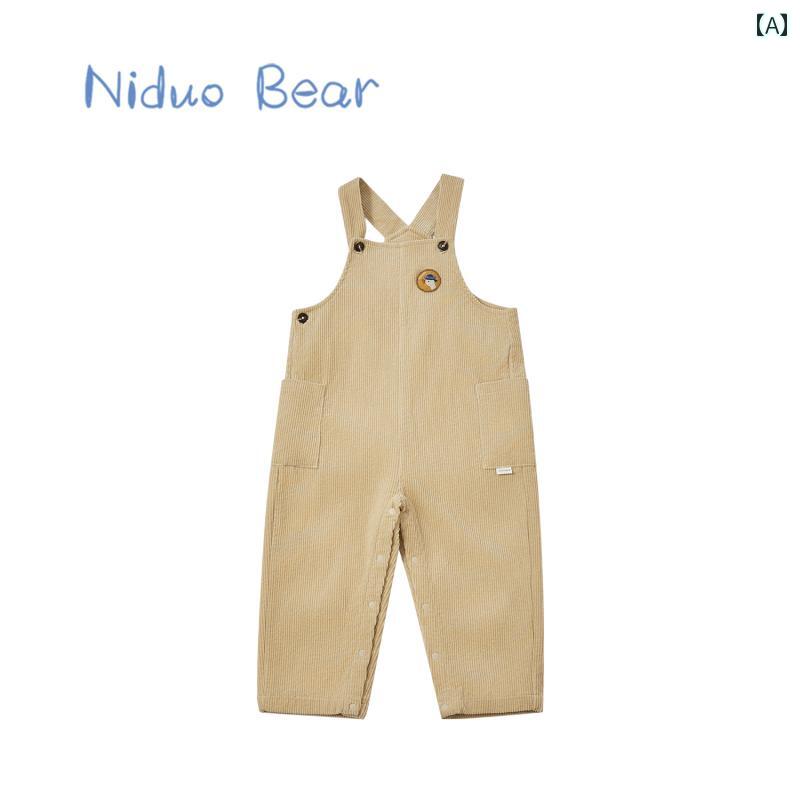 ベビー キッズ ベビーウェア キッズファッション 女の子 男の子 子供 かわいい ズボン コーデュロイ オーバーオール 秋冬 厚手 暖かい