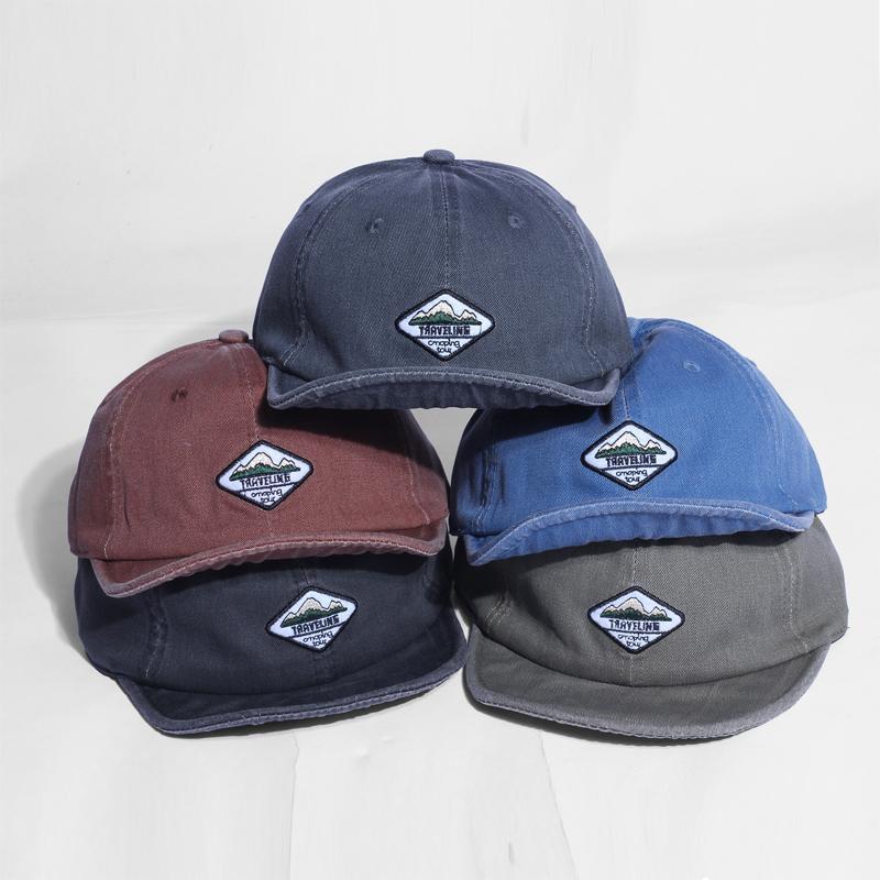 キャップ 和風 ウォッシュド ショート 野球帽 メンズ 夏 あげツバ 薄手 ショートブリム レディース ア..