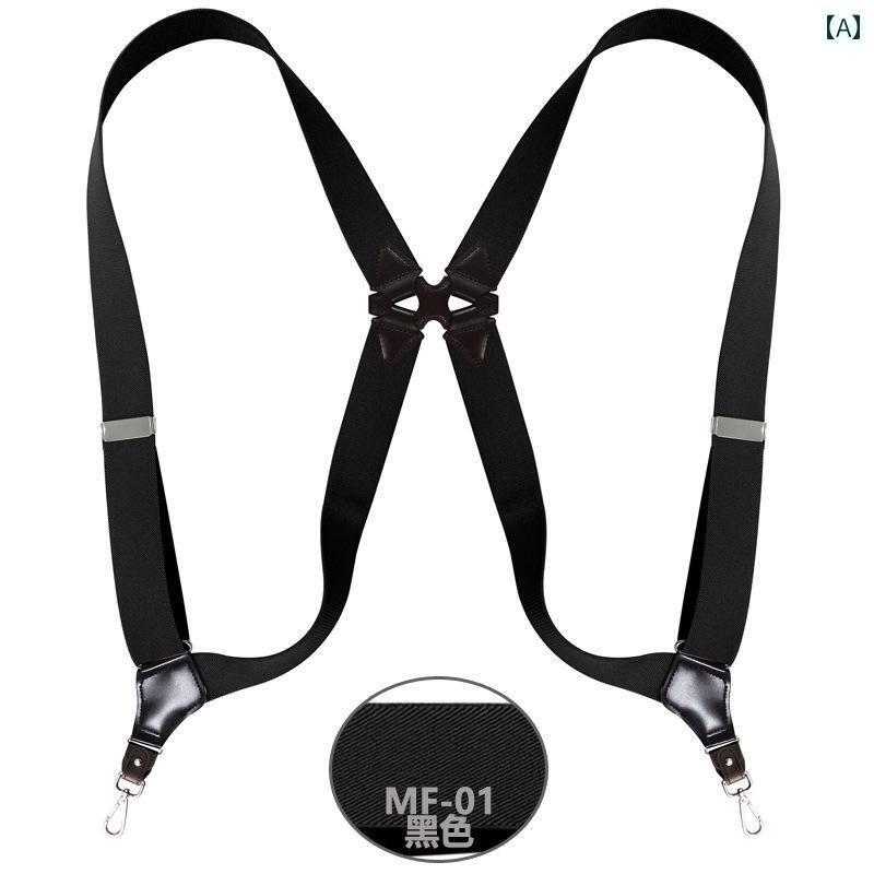 英国 レトロ ホルスター 風 フック サスペンダー 2 フック サスペンダー クリップ 35 CM 大人用 サイド クリップ サスペンダー ベルト フック バックル