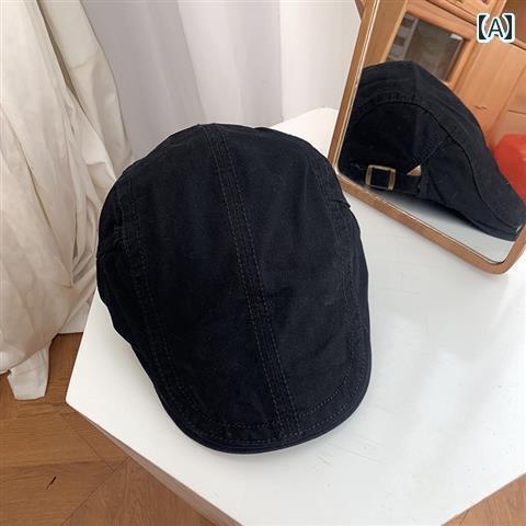 キャップ アウトドア カジュアル 秋 レディース 帽子 韓国 学生 フォワード ハット 秋冬 ベレー帽 ピークキャップ アウトドア 野球 綿 春夏秋 旅行 カップル(4)