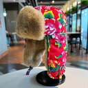 フライトキャップ パイロット帽 大きい花 雷峰帽子 レディース 冬 厚手 裏起毛 耳保護 綿 屋外 防寒 防風 サイクリング用 レディース ティーンエイジャー