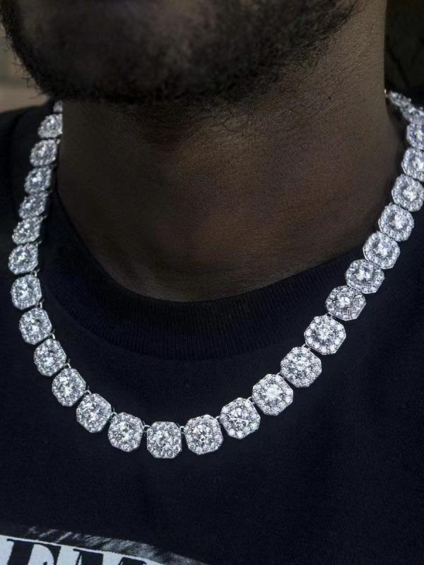 ネックレス HIPHOP ジュエリー ユニセックス アメリカ ロック シュガー アメリカン ストリート キューバ チェーン ラップ 散りばめられた ライト ハイエンド ヒップホップ カップル アクセサリー
