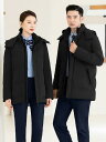 レディース メンズ ダウン ジャケット コート アウター ビジネス 外回り 通勤 ホテル フロント 作業着 仕事 制服 冬 厚手 ブラック