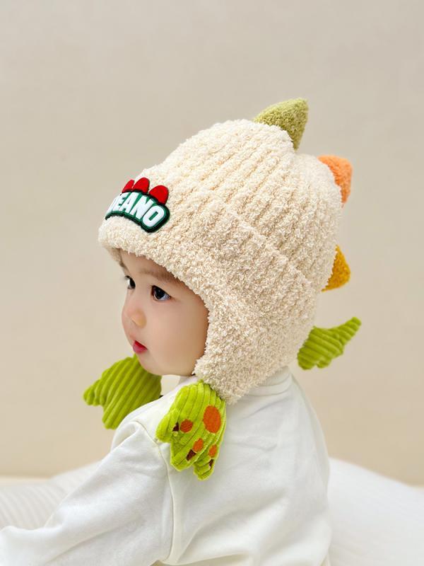 ニット帽 キッズ ベビー 帽子 子供用 帽子 秋冬 耳保護 厚手 かわいい ぬいぐるみ 恐竜 赤ちゃん 男の子 女の子 暖かい ニット ぬいぐるみ ウール 帽子