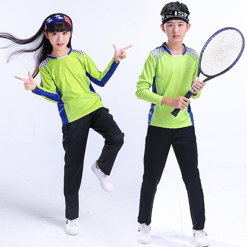スポーツウェア トレーニング キッズ ジュニア 子供用 バドミントン 長袖 男の子 女の子 秋冬 速乾 テニス インフレータブル バレーボール スーツ