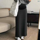 マタニティ スカート 秋冬 アウター用 ウール ロング スカート ハイウエスト 着 痩せ お腹 サポートお 尻 ストレート aライン ロング 妊婦 ファッション...