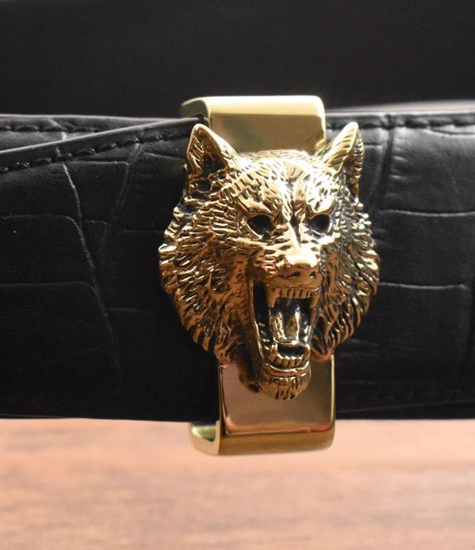 ベルト アクセサリー ベルトループ 装飾品 真鍮 ベルト リング インスピレーション オオカミ ベルト リング メンズベルト 革 レザーリング アクセサリー バ...
