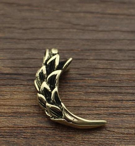 ペンダント 中国風 アクセサリー 真鍮 フェザー クロー キーホルダー ペンダント ペンダント メンズ レディース ネックレス ペンダント ユニーク クラフト ...