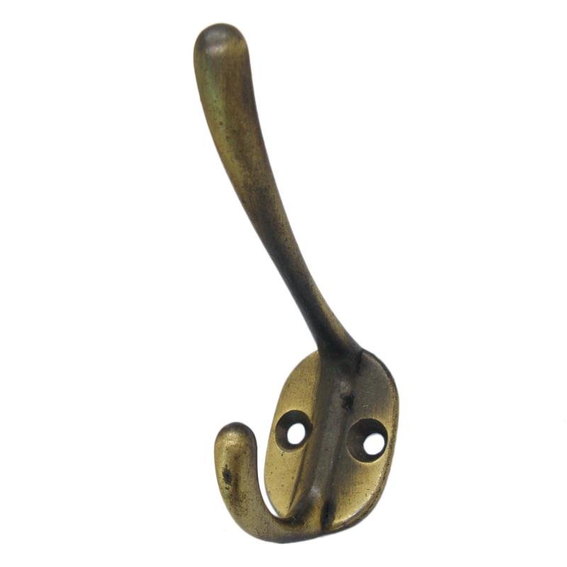 壁フック ハンガー フック ソリッド ブロンズ ウォールフック ドア 服 掛け 創造的 ダブルフック 牧歌的 フック ヨーロピアン コートフック タオル掛け 3...