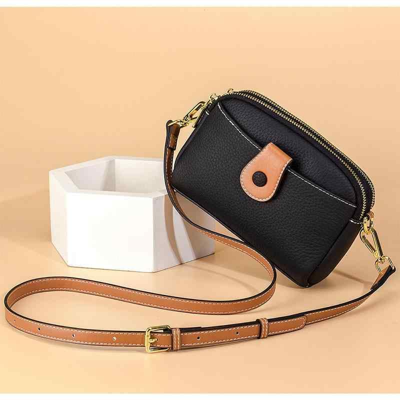 ショルダー クロス ボディバッグ レディース シンプル おしゃれ 多機能 レザー 横型 携帯電話 スマホ カジュアル ミニ 収納 韓国