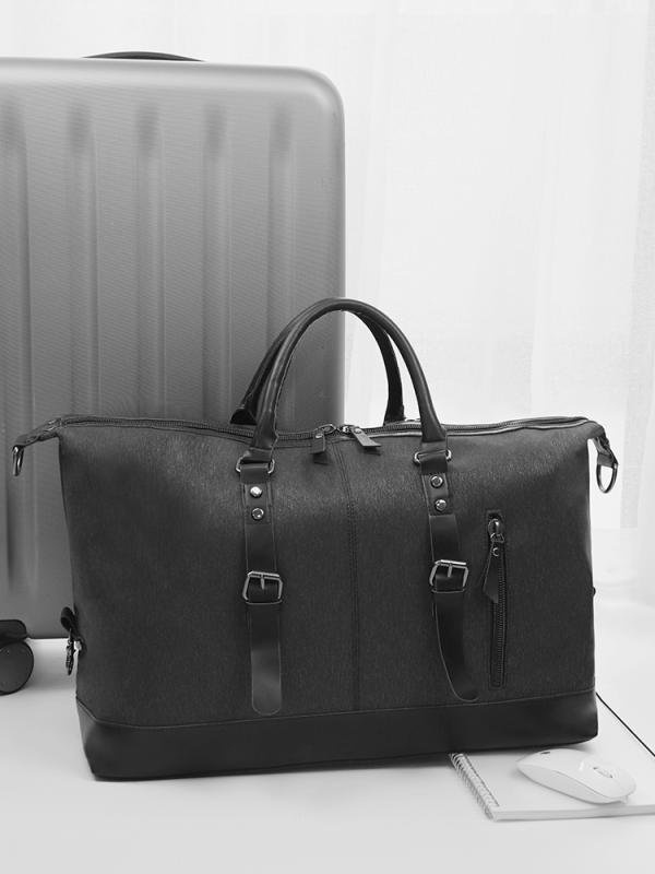 メンズ 男性用 旅行 出張 トラベル ハンド ボストン バッグ 大容量 シンプル ポケット ブラック ネイビー