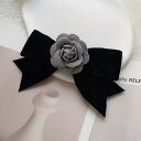 コサージュ 入学式 セレモニー おしゃれ レディース アクセサリー 椿 蝶ネクタイ フレンチ ベルベット 襟の花 ブローチ コート シャツ セーター エレガント...