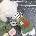 ペット用品 洋服 ワンちゃん 猫ちゃん コーデュロイサロペット おしゃれ 犬服 春秋 ポケット オーバー オール フェイク ツーピース スーツ 4本足 小型 犬...
